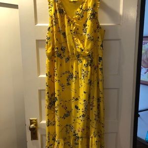 Loft NWOT never worn yellow dress size 20